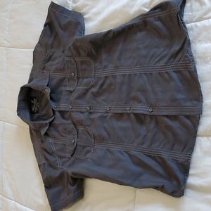 Grey button down shirt